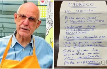 Idoso confessa ter escrito bilhete com ameaça ao padre Júlio Lancellotti, diz Secretaria da Segurança