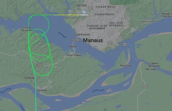 Chuva e fumaça fazem avião da Gol sobrevoar Região Metropolitana de Manaus em círculos