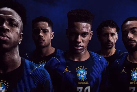 CBF e Jordan apresentam a camisa azul da Seleção para a Copa; veja fotos