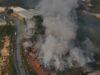 Fogo em área com lixão passa de 18 horas e fumaça afeta qualidade do ar em Manaus