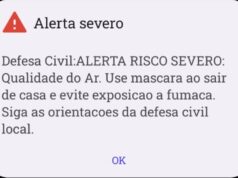 Defesa Civil dispara alerta nos celulares após fumaça encobrir Manaus