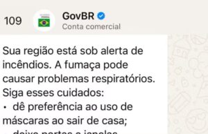 Governo federal dispara alerta de incêndio pelo WhatsApp a moradores de áreas atingidas no AM